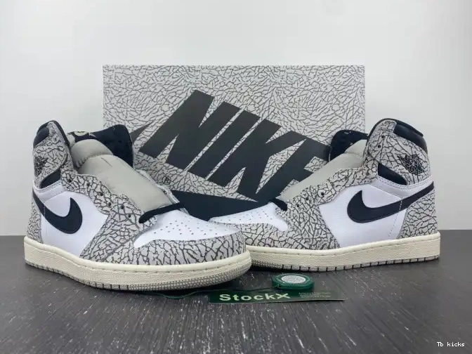 Rep TBK High Jordan White Air 1 OG DZ5485-052 Cement 0608